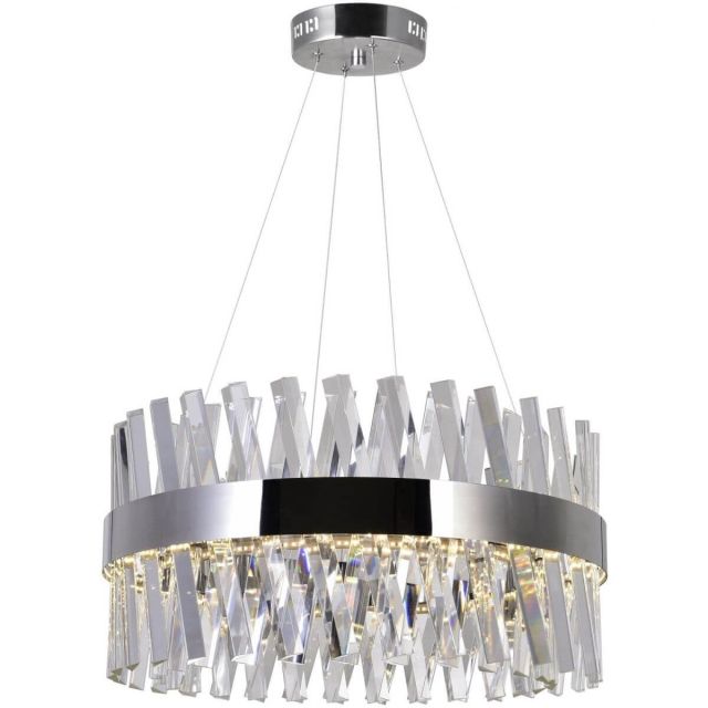 CWI Lighting Glace 24 Inch LED Chandelier in Chrome 1220P24-601