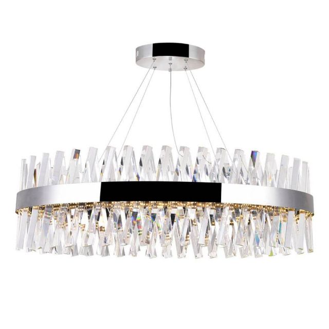 CWI Lighting Glace 17 Inch LED Up Chandelier in Chrome 1220P40-601-O