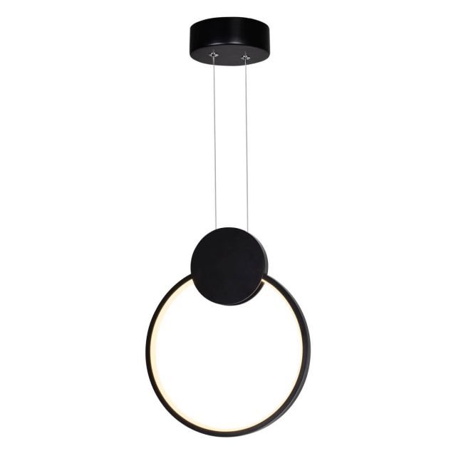 CWI Lighting 1297P10-1-101 Pulley 10 inch LED Mini Pendant in Black