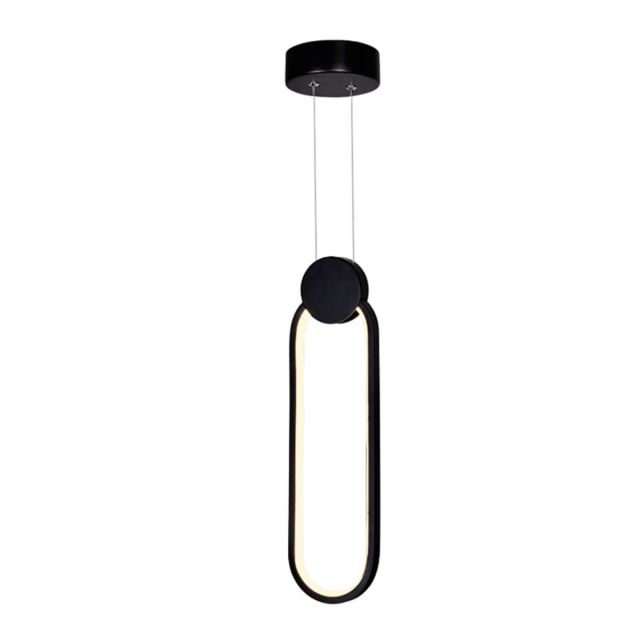 CWI Lighting 1297P4-1-101 Pulley 4 inch LED Mini Pendant in Black