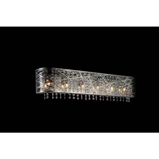 CWI Lighting Eternity 6 Light 32 inch Vanity Light in Chrome with Clear Crystal 5008W32ST-O