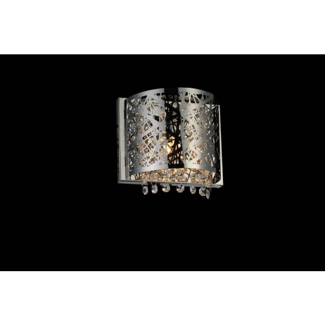CWI Lighting 5008W7ST-R-1 Eternity 1 Light 7 inch Bath Sconce in Chrome with Clear Crystal