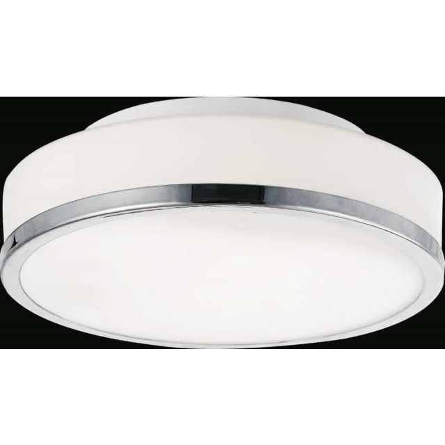CWI Lighting Frosted 2 Light 10 inch Drum Shade Flush Mount in Satin Nickel 5479C10SN-R
