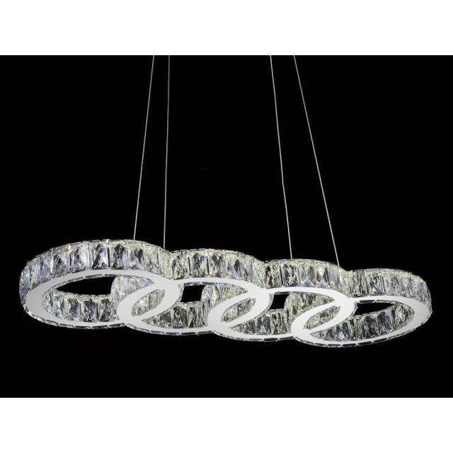CWI Lighting Milan 33 Inch LED Chandelier In Chrome 5629P33ST-O