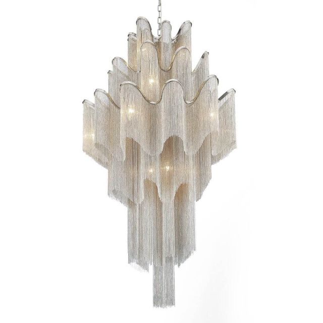 CWI Lighting Daisy 17 Light 32 Inch Down Chandelier In Chrome 5650P32C