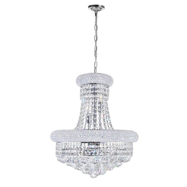 CWI Lighting Empire 8 Light 18 Inch Down Chandelier In Chrome 8001P18C