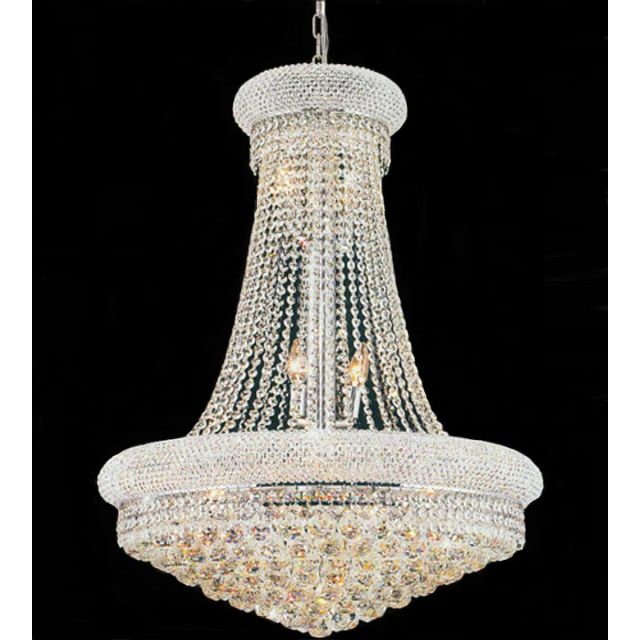 CWI Lighting Empire 18 Light 28 Inch Down Chandelier In Chrome 8001P28C