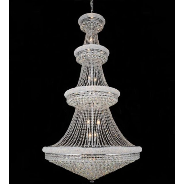 CWI Lighting Empire 42 Light 50 Inch Down Chandelier In Chrome 8001P50C