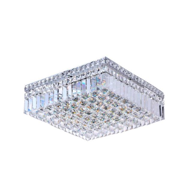 CWI Lighting 8005C16C-S Colosseum 5 Light 16 inch Flush Mount in Chrome with Clear Crystal
