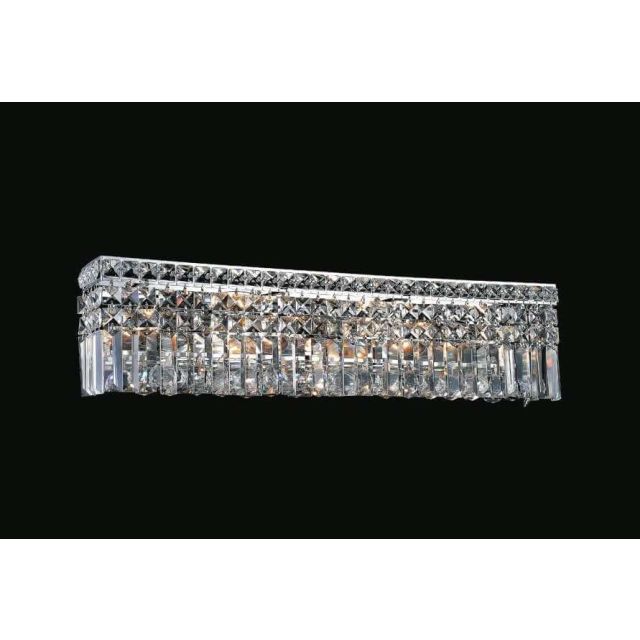 CWI Lighting Colosseum 6 Light 26 inch Vanity Light in Chrome with Clear Crystal 8005W26C-RC