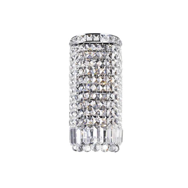 CWI Lighting 8005W6C-R Colosseum 4 Light 6 inch Bath Sconce in Chrome with Clear Crystal