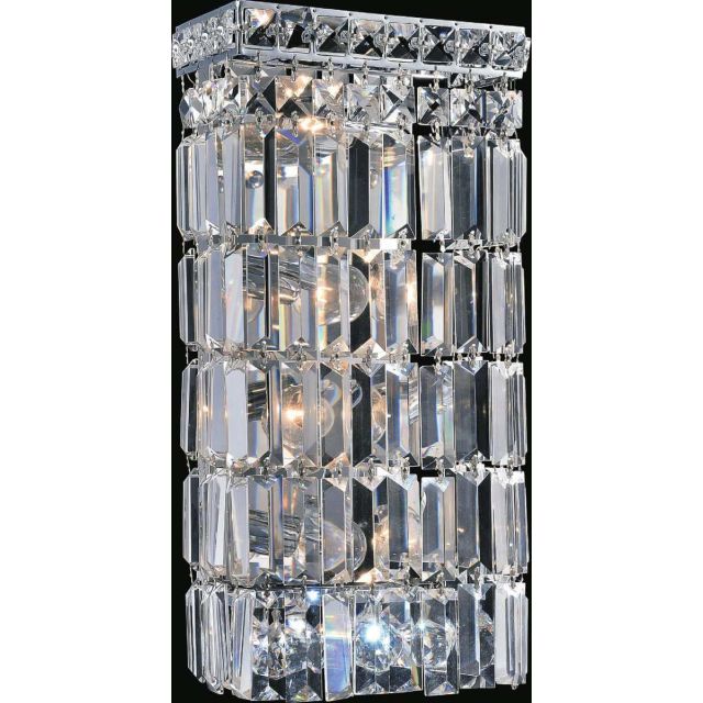 CWI Lighting Colosseum 4 Light 7 inch Bath Sconce in Chrome with Clear Crystal 8007W7C