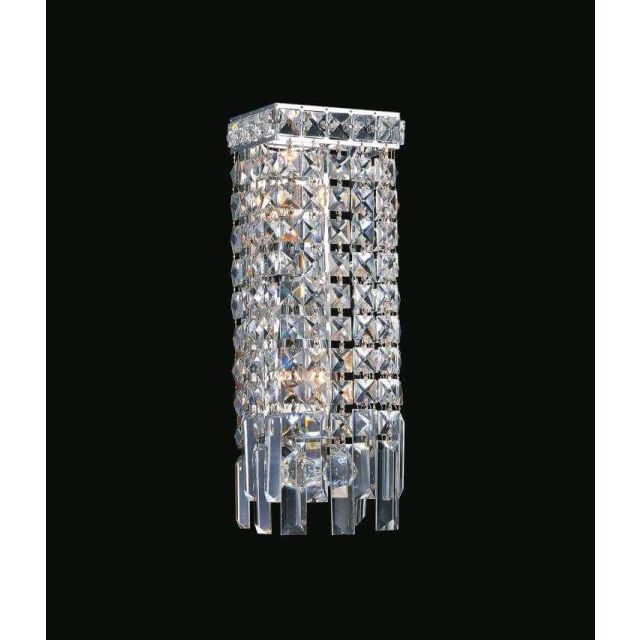 CWI Lighting 8031W5C Colosseum 2 Light 14 inch Tall Wall Sconce in Chrome with Clear Crystal