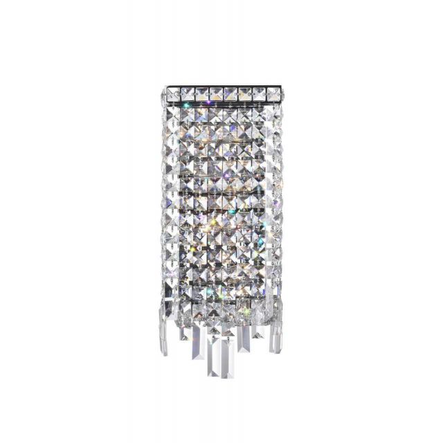 CWI Lighting 8031W7C Colosseum 4 Light 19 inch Tall Wall Sconce in Chrome with Clear Crystal