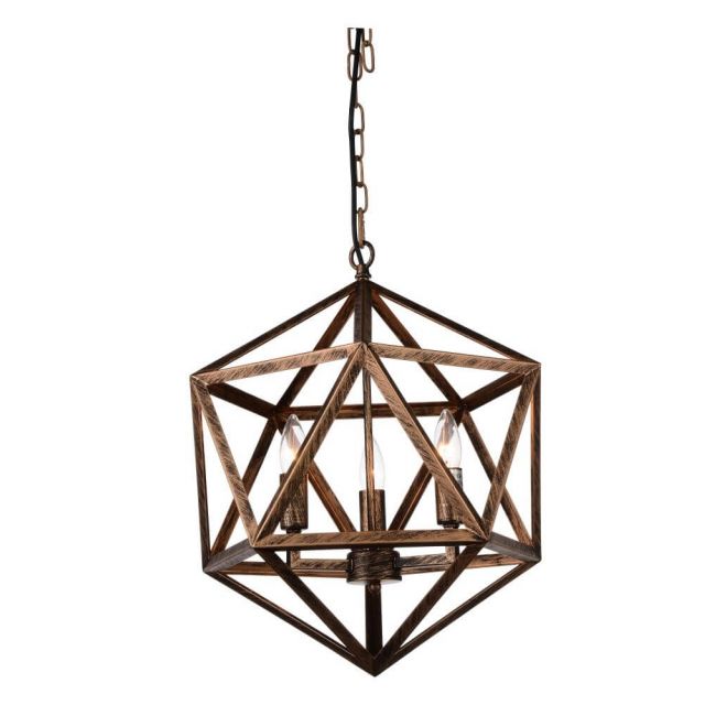 CWI Lighting Amazon 4 Light 20 Inch Up Pendant In Antique forged copper 9641P20-4-128