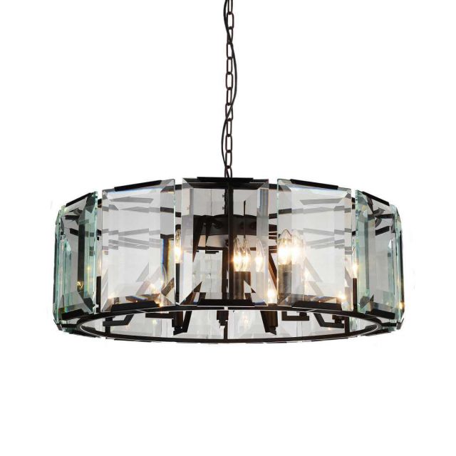 CWI Lighting 9860P43-18-101 Jacquet 18 Light 43 inch Chandelier in Black with Clear Crystal