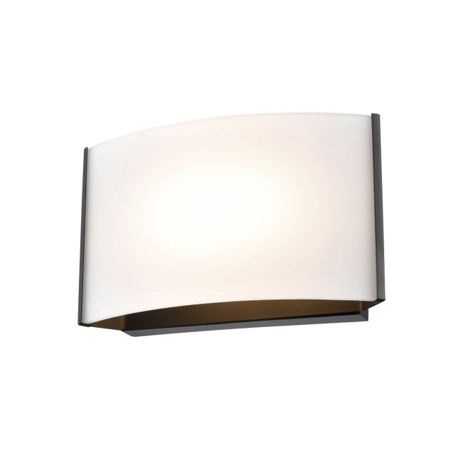 DVI Lighting Vanguard 4 inch Tall LED Wall Sconce in Ebony with Half Opal Glass DVP1700EB-OP
