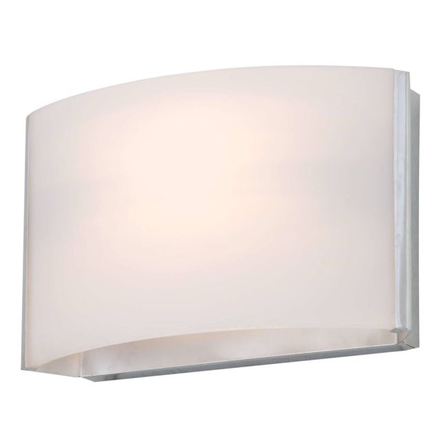 DVI Lighting Vanguard 4 inch Tall LED Wall Sconce in Chrome with Half Opal Glass DVP1791CH-OP