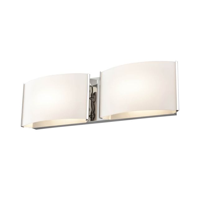 DVI Lighting Vanguard 15 inch LED Bath Vanity Light in Chrome with Half Opal Glass DVP1796CH-OP