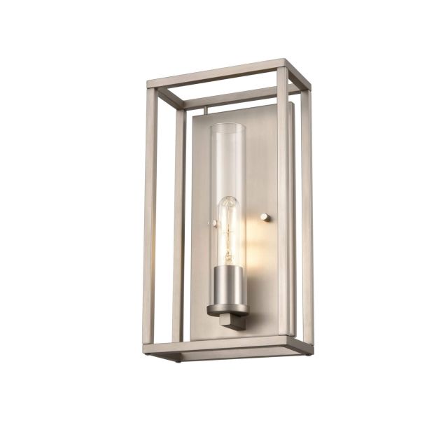 DVI Lighting DVP28199MF+BN-CL Sambre 1 Light 15 Inch Tall Wall Sconce in Multiple Finish-Buffed Nickel with Clear Glass