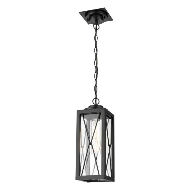 DVI Lighting DVP43375BK-CL County Fair Outdoor 1 Light 6 inch Outdoor Pendant in Black with Clear Glass