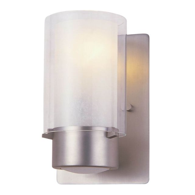 DVI Lighting DVP9001BN-OP Essex 1 Light 8 inch Tall Small Wall Sconce in Buffed Nickel with Half Opal Glass