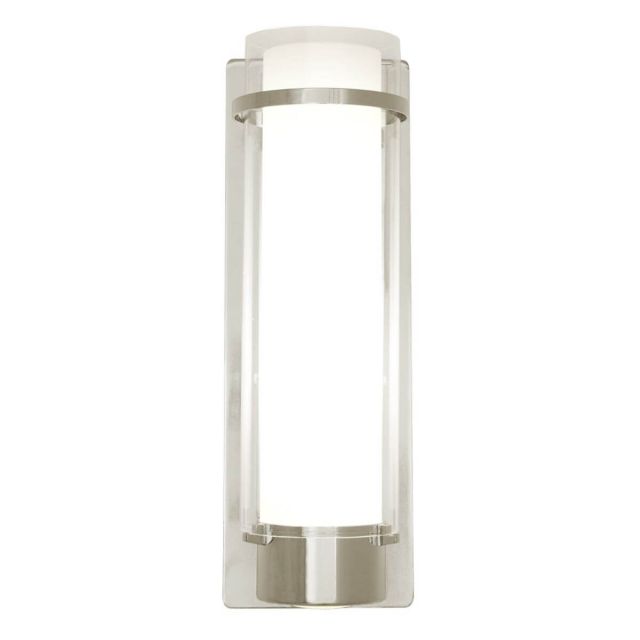 DVI Lighting DVP9063BN-OP Essex 1 Light 14 inch Tall Large Wall Sconce in Buffed Nickel with Half Opal Glass