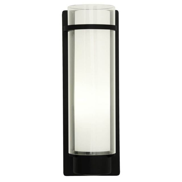 DVI Lighting Essex 1 Light 14 Inch Tall Wall Sconce in Graphite with Half Opal Glass DVP9063GR-OP