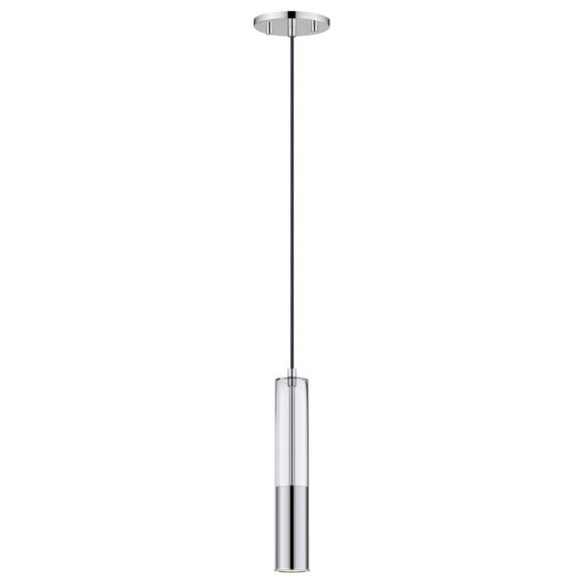 ET2 Lighting Torch 1 Light 3 inch LED Pendant in Polished Chrome with Clear Glass E11000-24PC