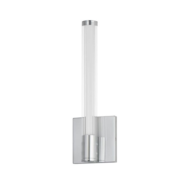 ET2 lighting Cortex 15 inch Tall LED Wall Sconce in Polished Chrome with Clear Ribbed Glass E11060-144PC