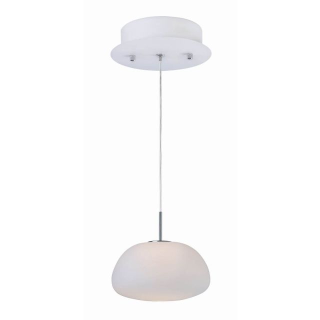 ET2 Lighting E21122-11WT Puffs 6 inch LED Pendant in White with Matte White Glass