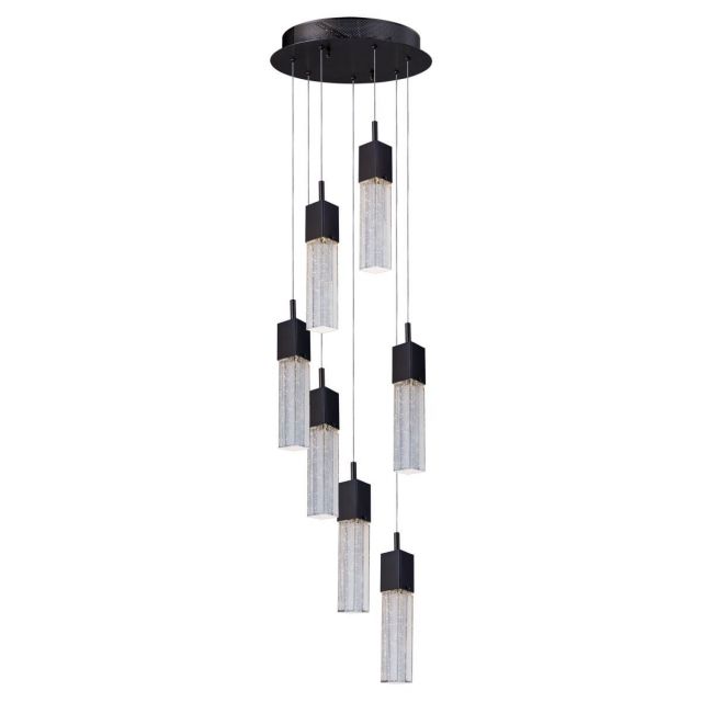 ET2 Lighting E22767-89BZ Fizz III 14 inch Multi-Light LED Pendant in Bronze with Etched Bubble Glass
