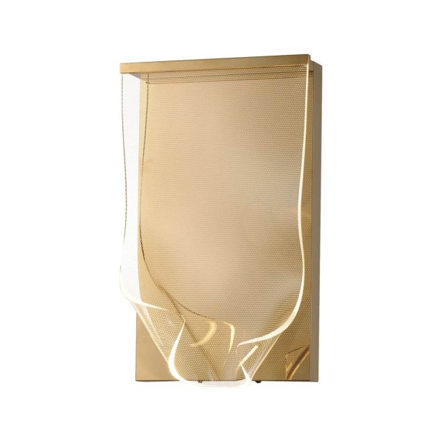 ET2 lighting E24871-133FG Rinkle 17 inch Tall LED Wall Sconce in French Gold with Patterned Acrylic