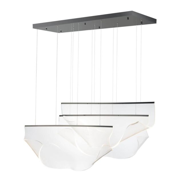 ET2 lighting E24873-133BGM Rinkle 51 inch LED Linear Light in Brushed Gunmetal with Patterned Acrylic