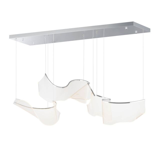 ET2 lighting E24883-133PC Rinkle 3 Light 58 inch LED Linear Light in Polished Chrome with Patterned Acrylic