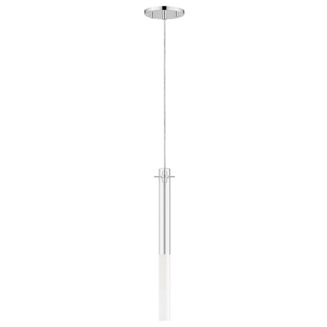 ET2 Lighting Pipette 1 Light 1 inch LED Mini Pendant in Polished Chrome with Clear and Frosted Glass E31092-93PC