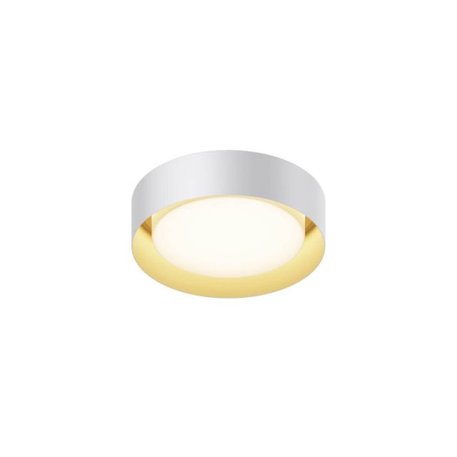 ET2 lighting E51010-WTGLD Echo 13 inch LED Flush Mount in White-Gold