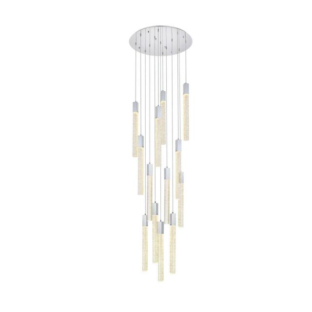 Elegant Lighting 2067G30C Weston 13 Light 30 inch Pendant in Chrome with Clear Royal Cut Crystal