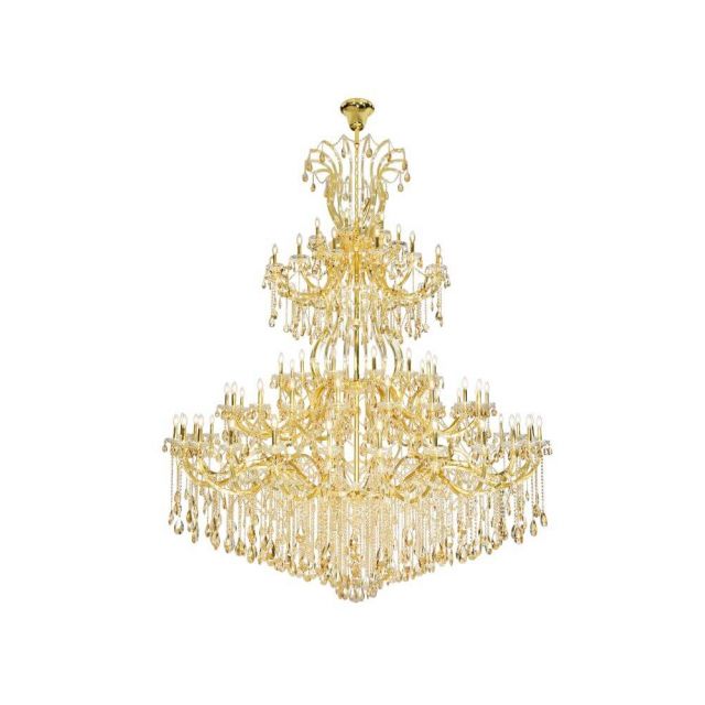 Elegant Lighting 2803G120G-GS/RC Maria Theresa 84 Light 96 Inch Crystal Chandelier in Gold with Golden Shadow-Royal Cut Crystal