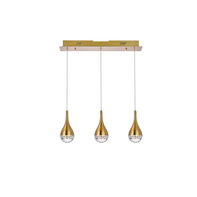 Elegant Lighting 3801D4SG Amherst 1 Light 5 inch LED Crystal Mini