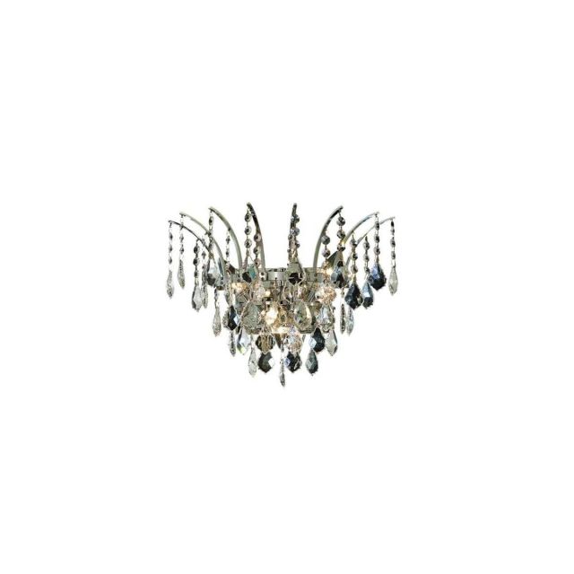 Elegant Lighting Victoria 3 Light 13 Inch Tall Wall Sconce In Chrome With Royal Cut Clear Crystal 8033W16C/RC