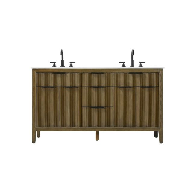 Elegant Decor VF29860DHT Langston 60 inch Double Bath Vanity Set in ...
