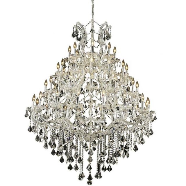 Elegant Lighting Maria Theresa 49 Light 46 Inch Crystal Chandelier In Chrome With Royal Cut Clear Crystal 2800G46C/RC