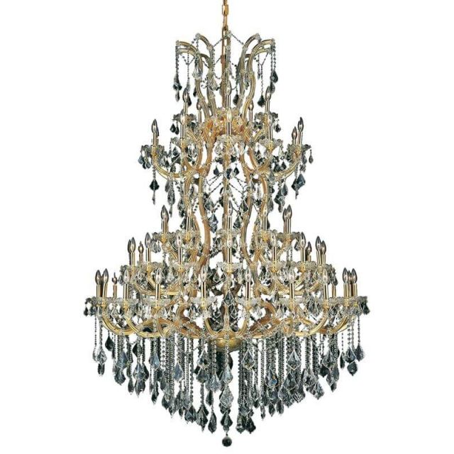 Elegant Lighting Maria Theresa 61 Light 54 Inch Crystal Chandelier In Gold With Royal Cut Clear Crystal 2800G54G/RC