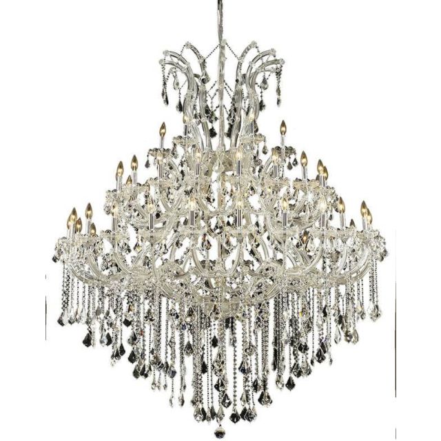 Elegant Lighting Maria Theresa 49 Light 60 Inch Crystal Chandelier In Chrome With Royal Cut Clear Crystal 2800G60C/RC