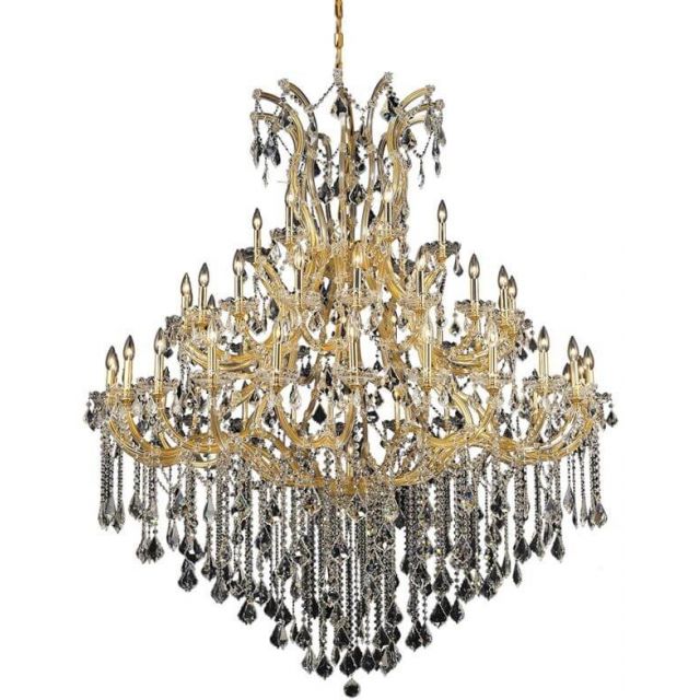 Elegant Lighting Maria Theresa 49 Light 60 Inch Crystal Chandelier In Gold With Royal Cut Clear Crystal 2800G60G/RC