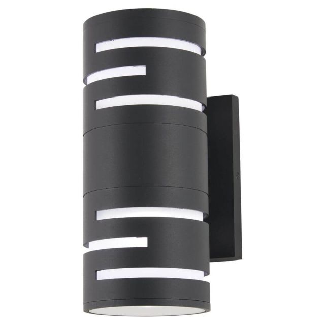 George Kovacs P1761-066-L Groovin 2 Light 12 Inch Tall LED Outdoor Wall Light in Black