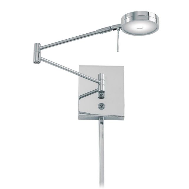George Kovacs Georges Reading Room 1 Light 6 inch Tall Wall Sconce In Chrome With Chrome Glass And Aluminum Casting Shade P4308-077