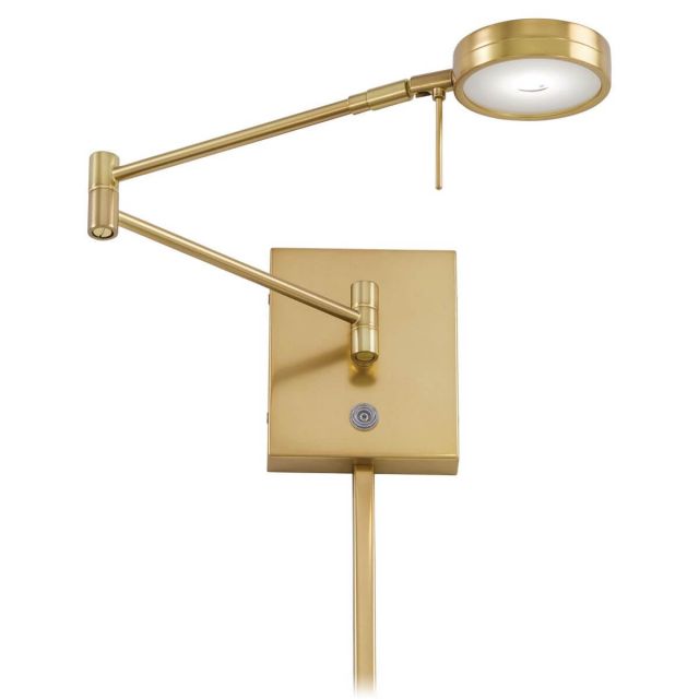 George Kovacs P4308-248 Georges Reading Room 1 Light 6 inch Tall Swing Arm LED Pharmacy Wall Lamp in Honey Gold
