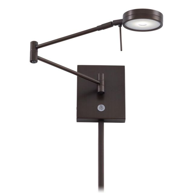 George Kovacs P4308-647 Georges Reading Room 1 Light 6 inc Tall Wall Sconce In Copper Bronze Patina With Copper Bronze Patina Glass And Aluminum Casting Shade